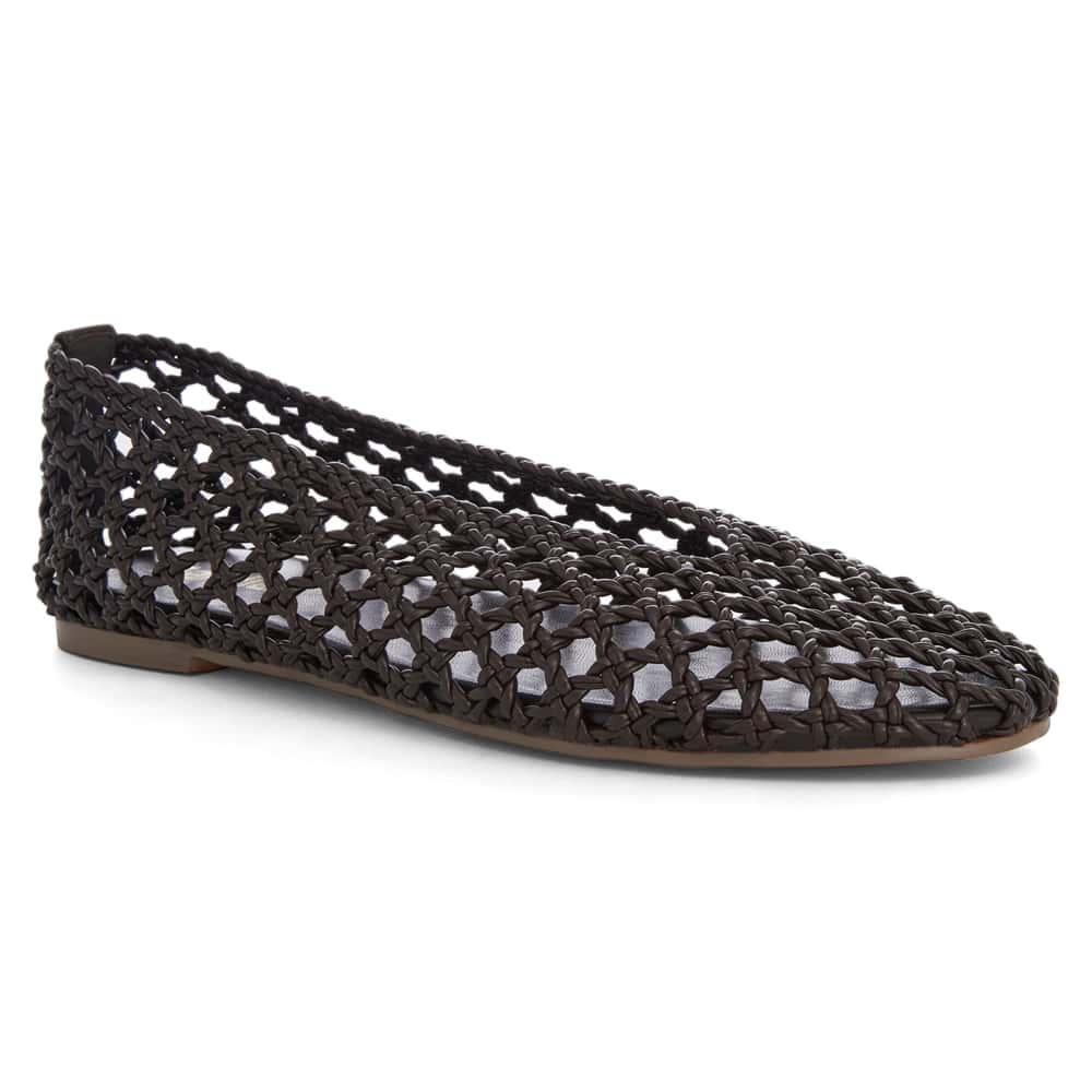 Ella Flat in Chocolate Weave