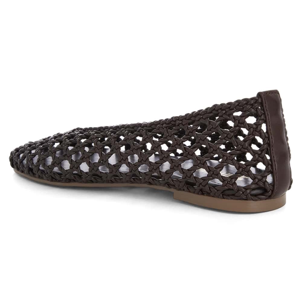 Ella Flat in Chocolate Weave