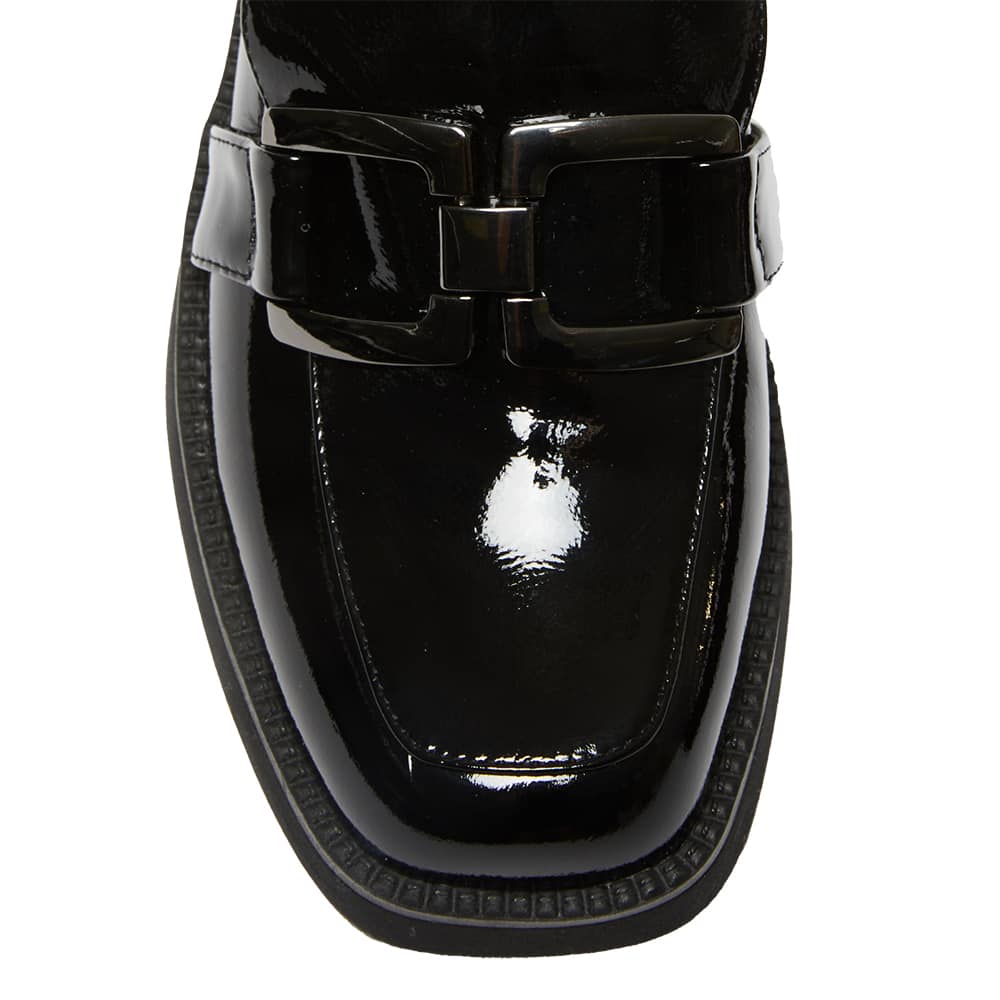 Emma Loafer in Black Patent