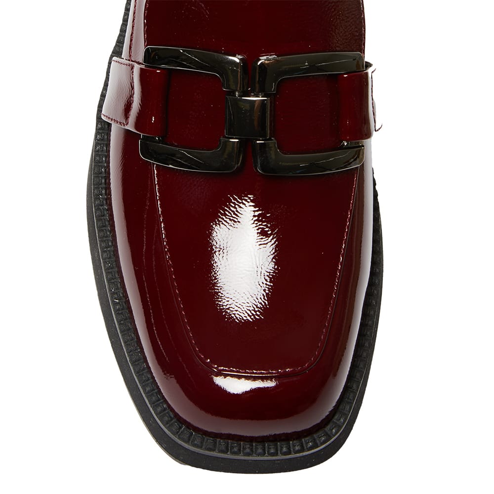 Emma Loafer in Wine Patent