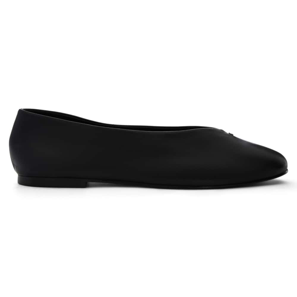 Esther Ballet Flat in Black Leather