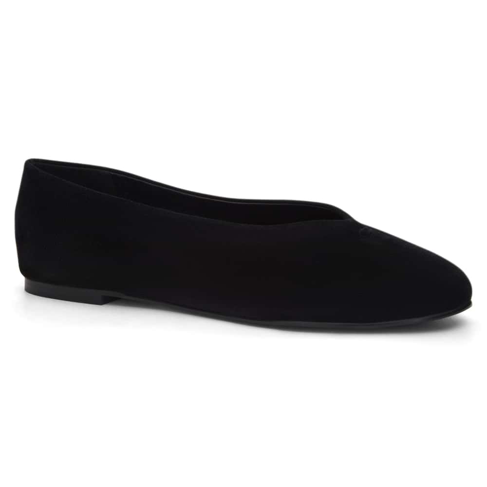 Esther Ballet Flat in Black Suede