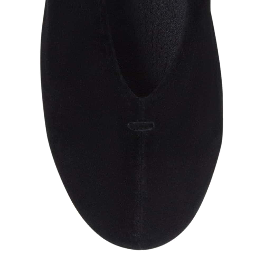 Esther Ballet Flat in Black Suede