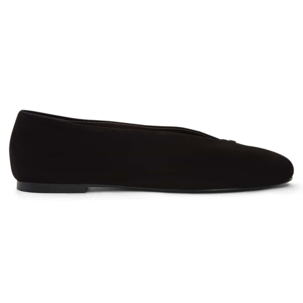 Esther Ballet Flat in Chocolate  Suede