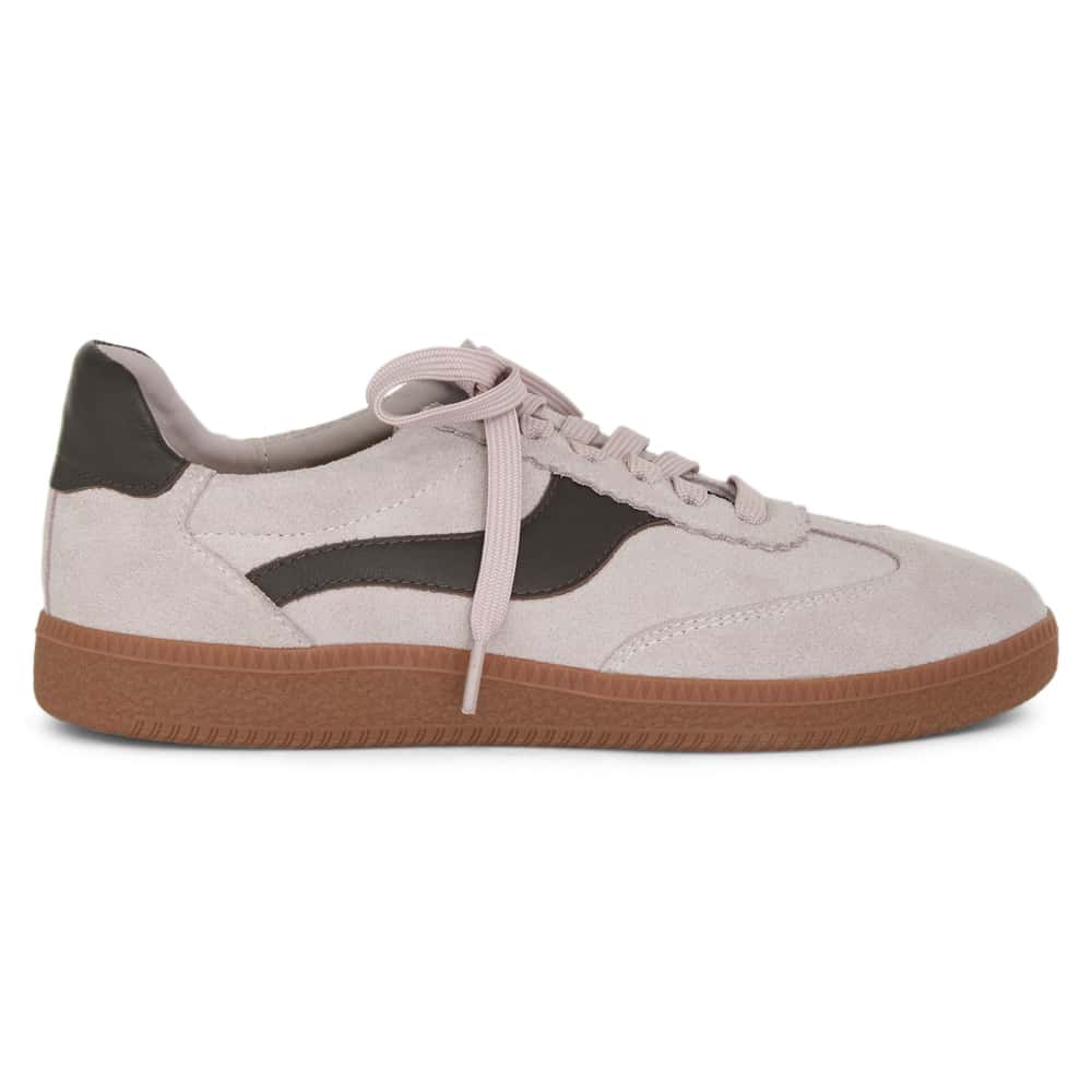 Etta Sneaker in Pink Suede/ Chocolate Leather