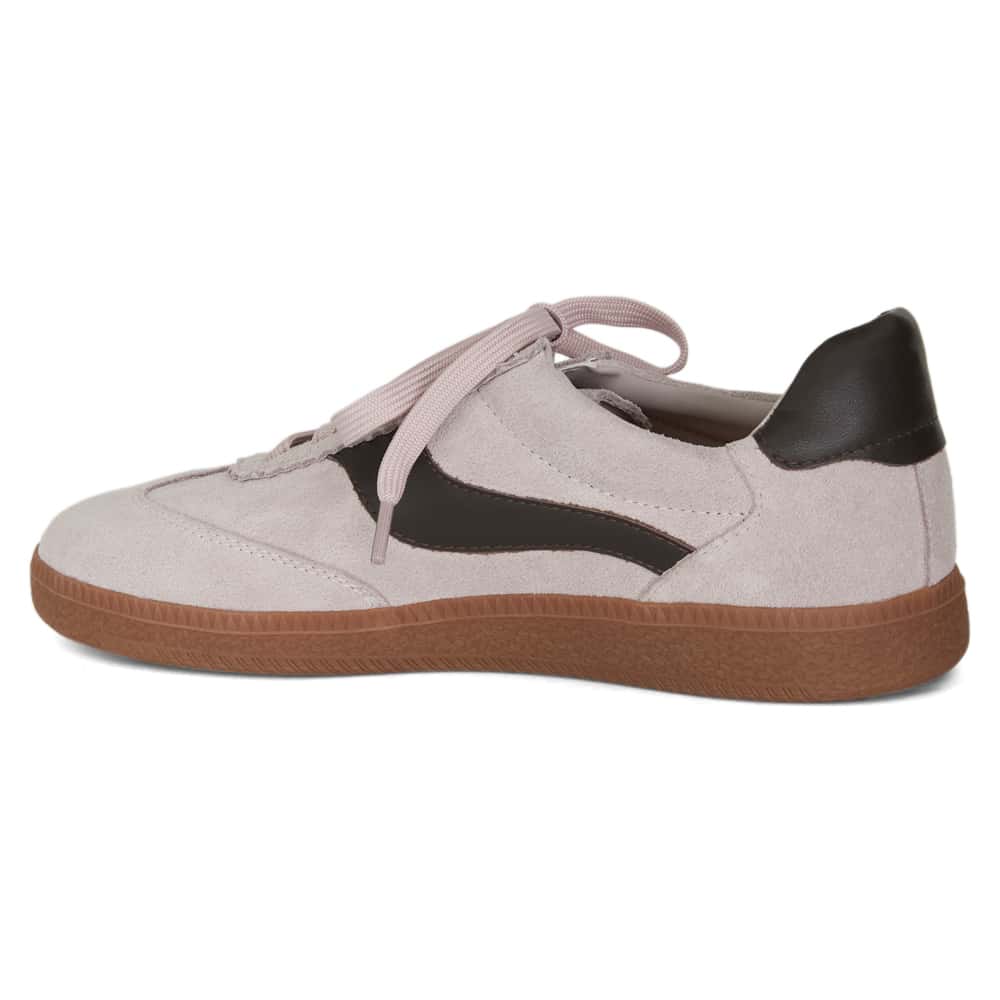 Etta Sneaker in Pink Suede/ Chocolate Leather