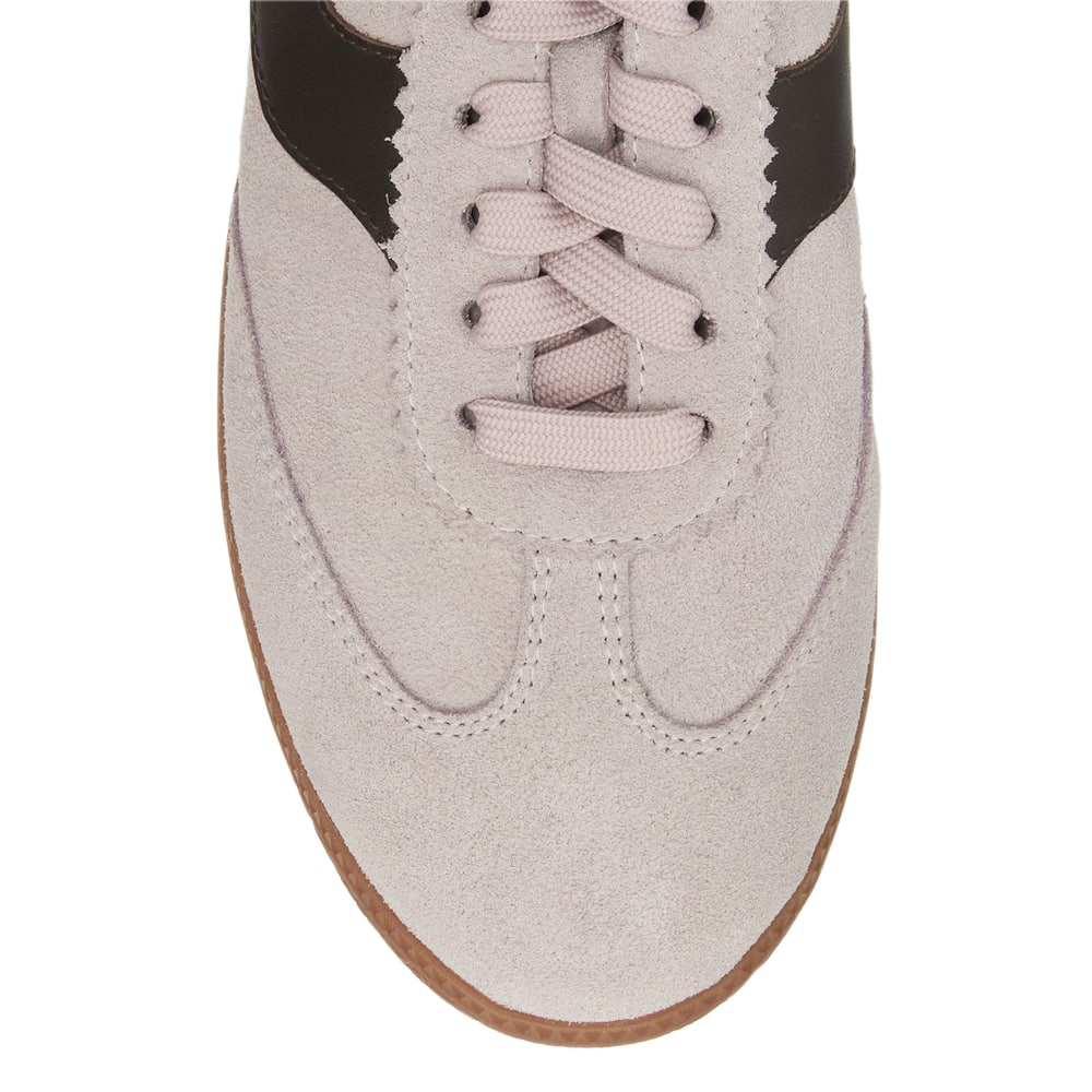 Etta Sneaker in Pink Suede/ Chocolate Leather