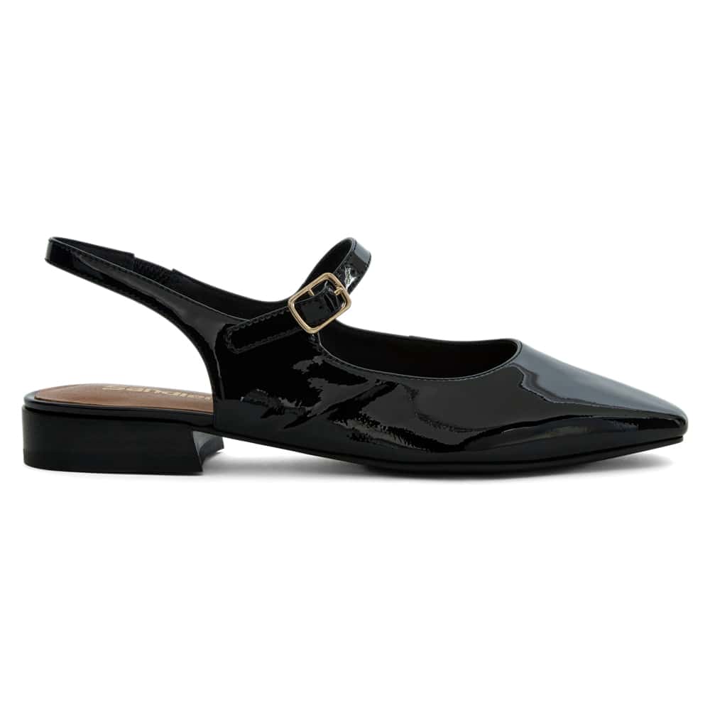 Everly Ballet Flat in Black Patent