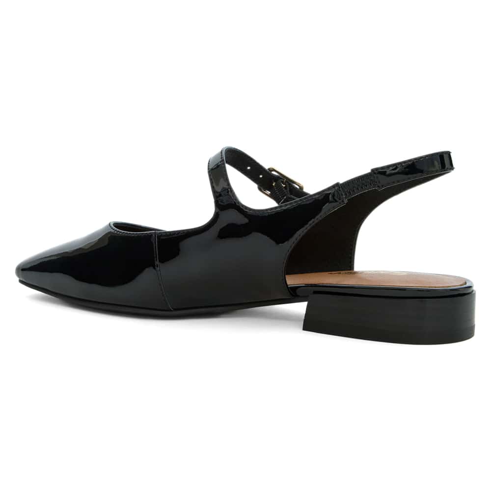 Everly Ballet Flat in Black Patent