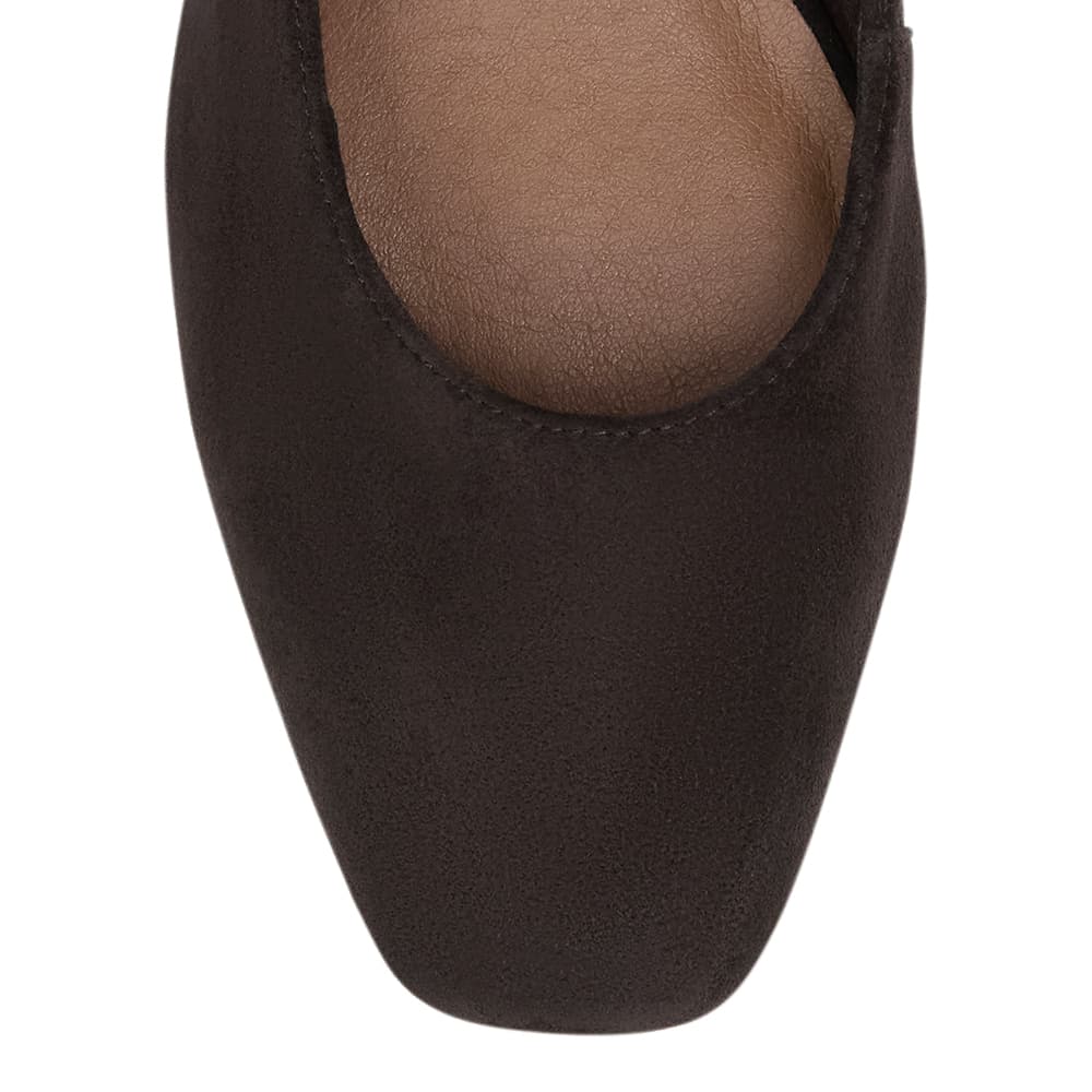 Everly Ballet Flat in Chocolate  Suede