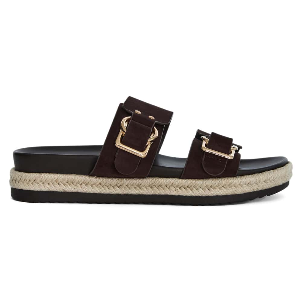 Fallon Sandal in Chocolate  Micro