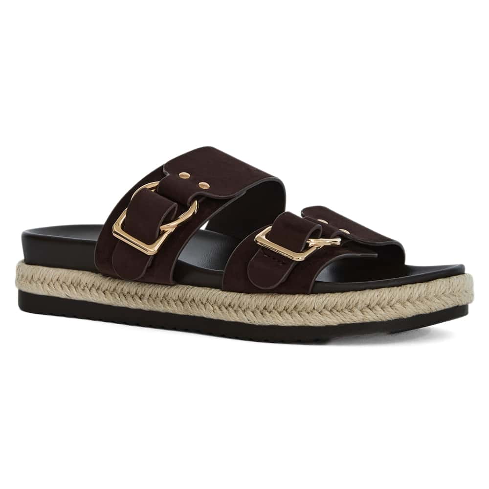 Fallon Sandal in Chocolate  Micro