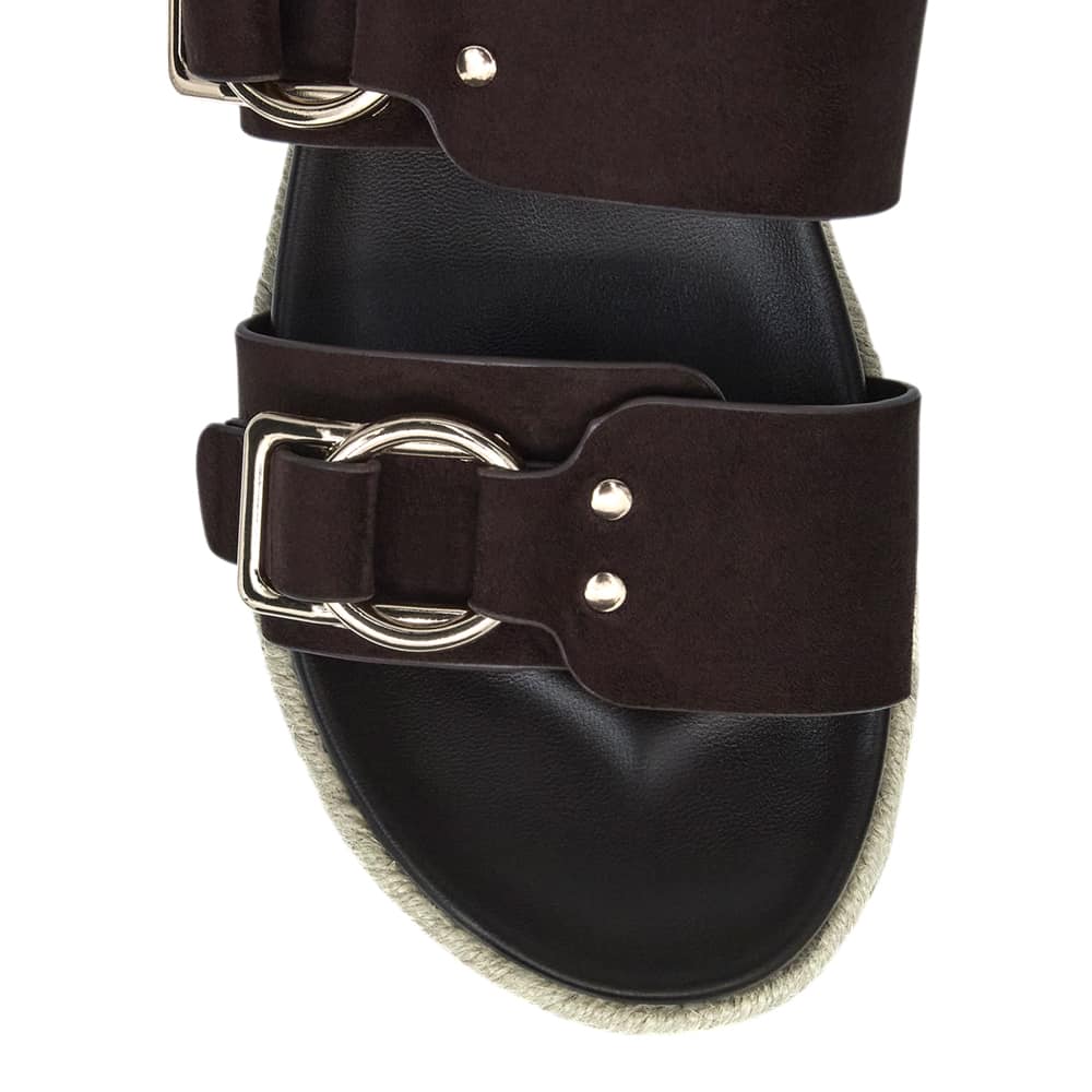 Fallon Sandal in Chocolate  Micro