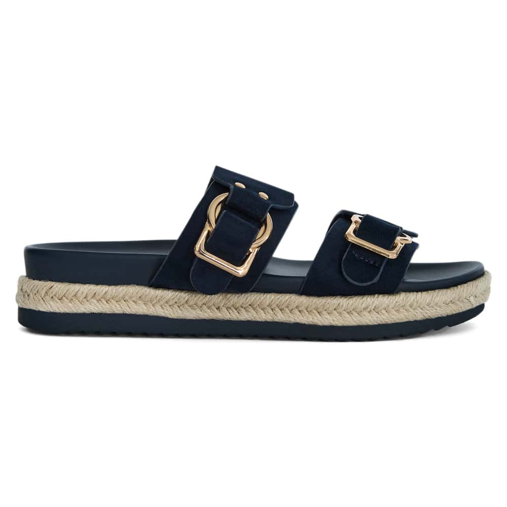 Fallon Sandal in Navy Micro