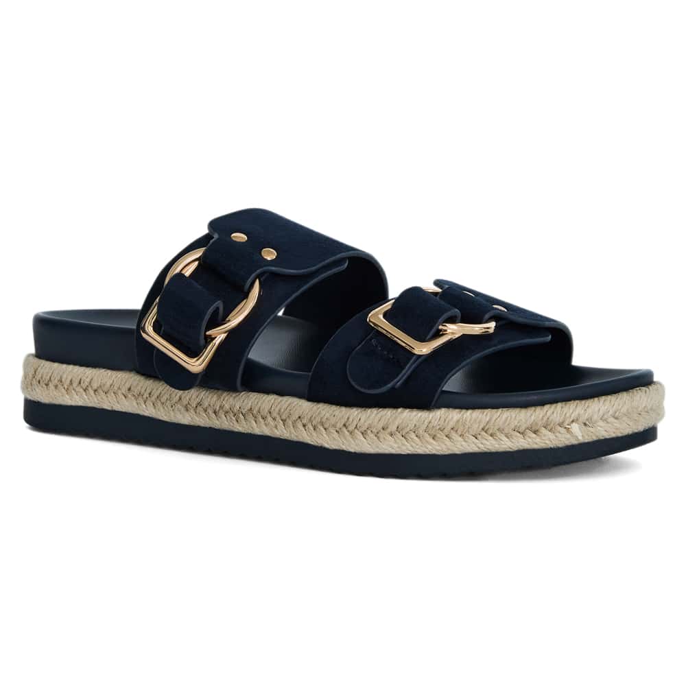 Fallon Sandal in Navy Micro