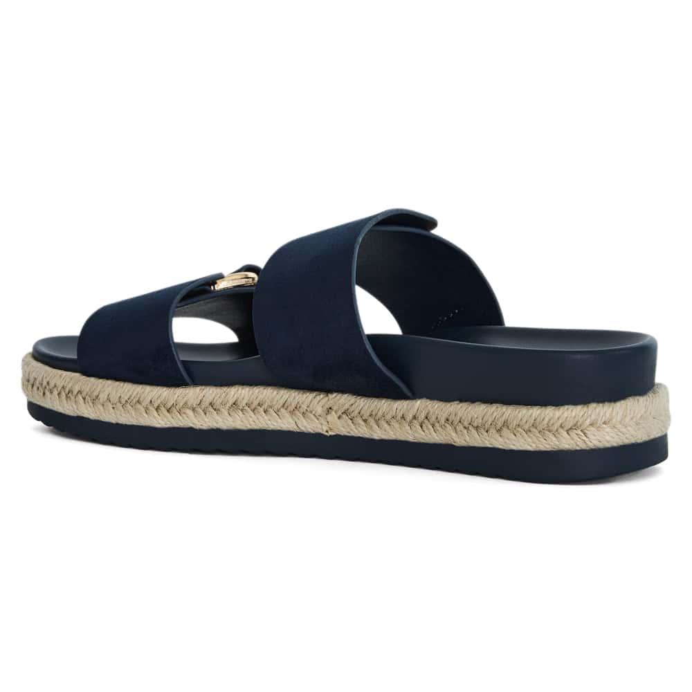 Fallon Sandal in Navy Micro