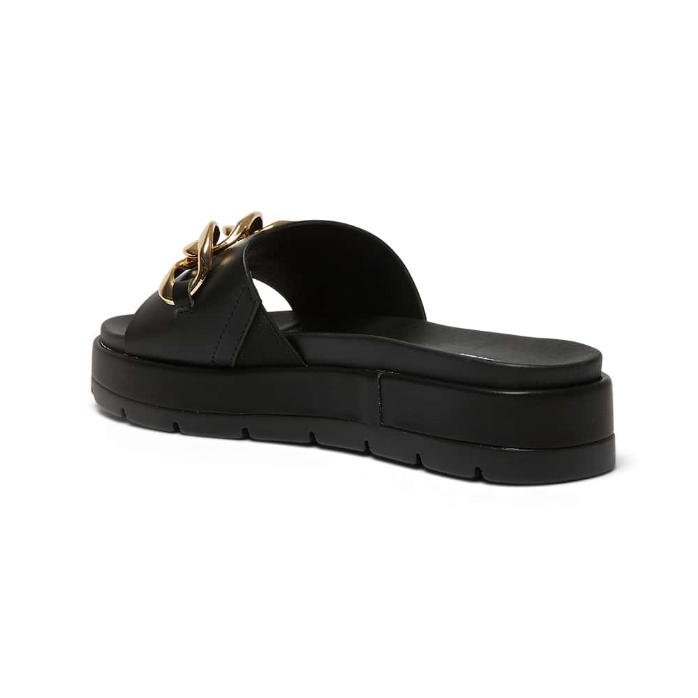 Fiona Slide in Black Smooth