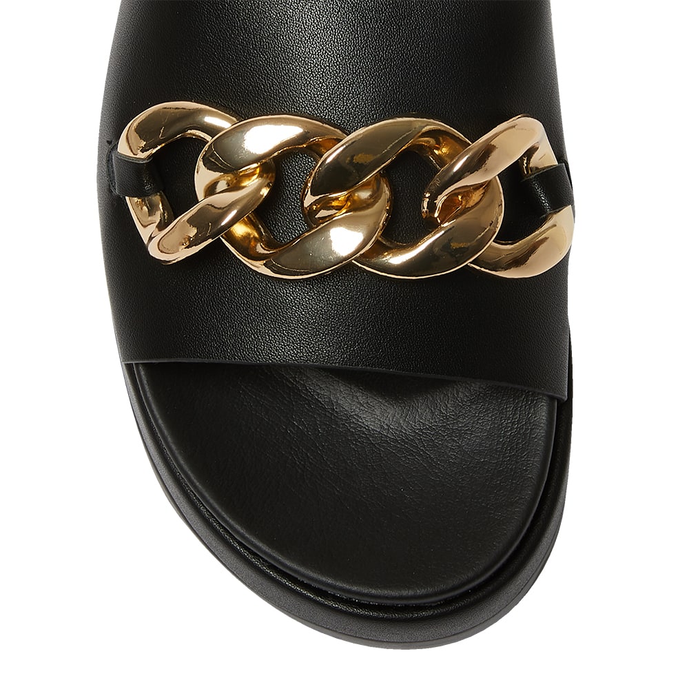 Fiona Slide in Black Smooth