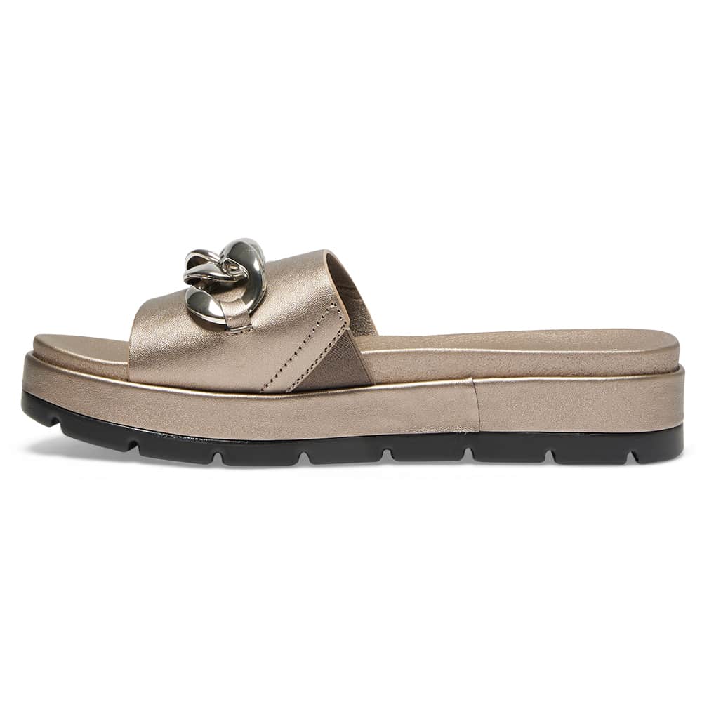 Fiona Slide in Pewter Smooth