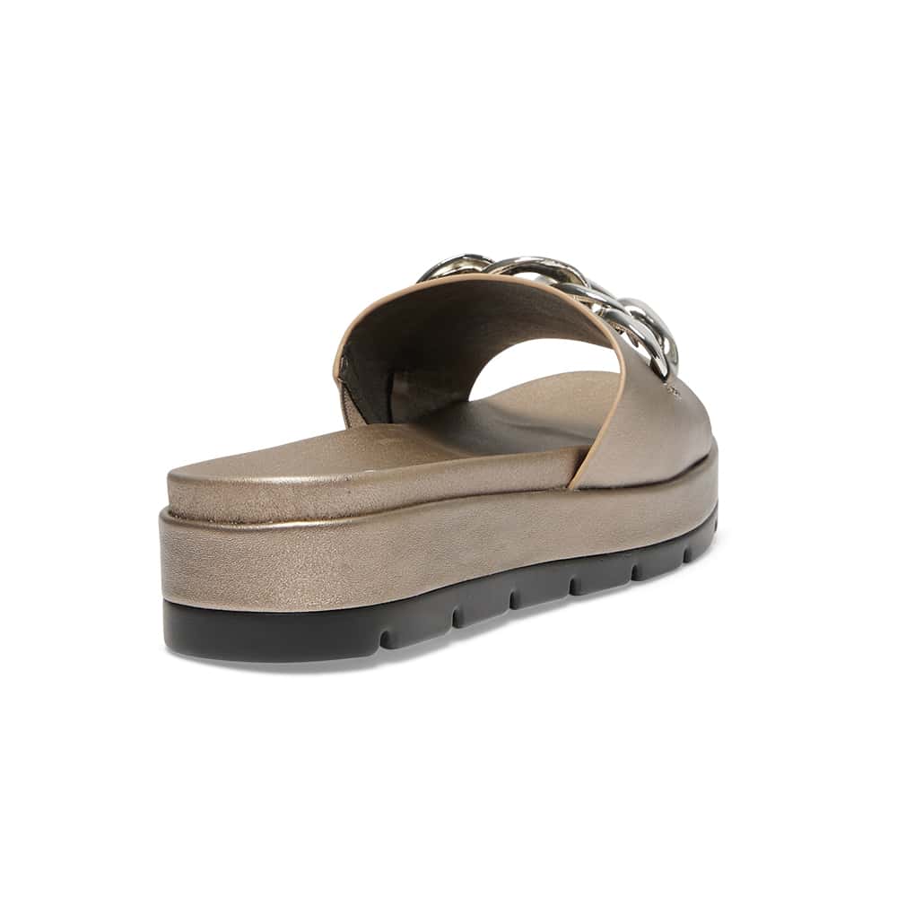 Fiona Slide in Pewter Smooth