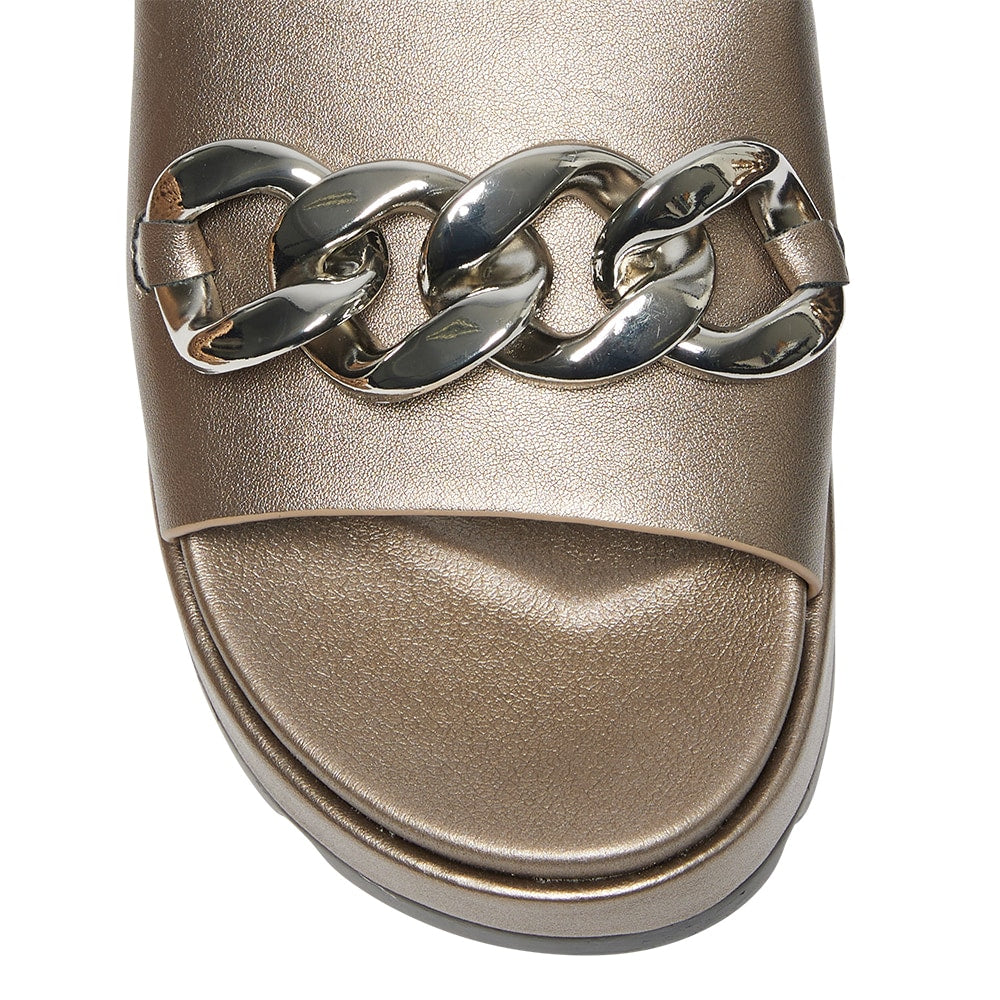 Fiona Slide in Pewter Smooth