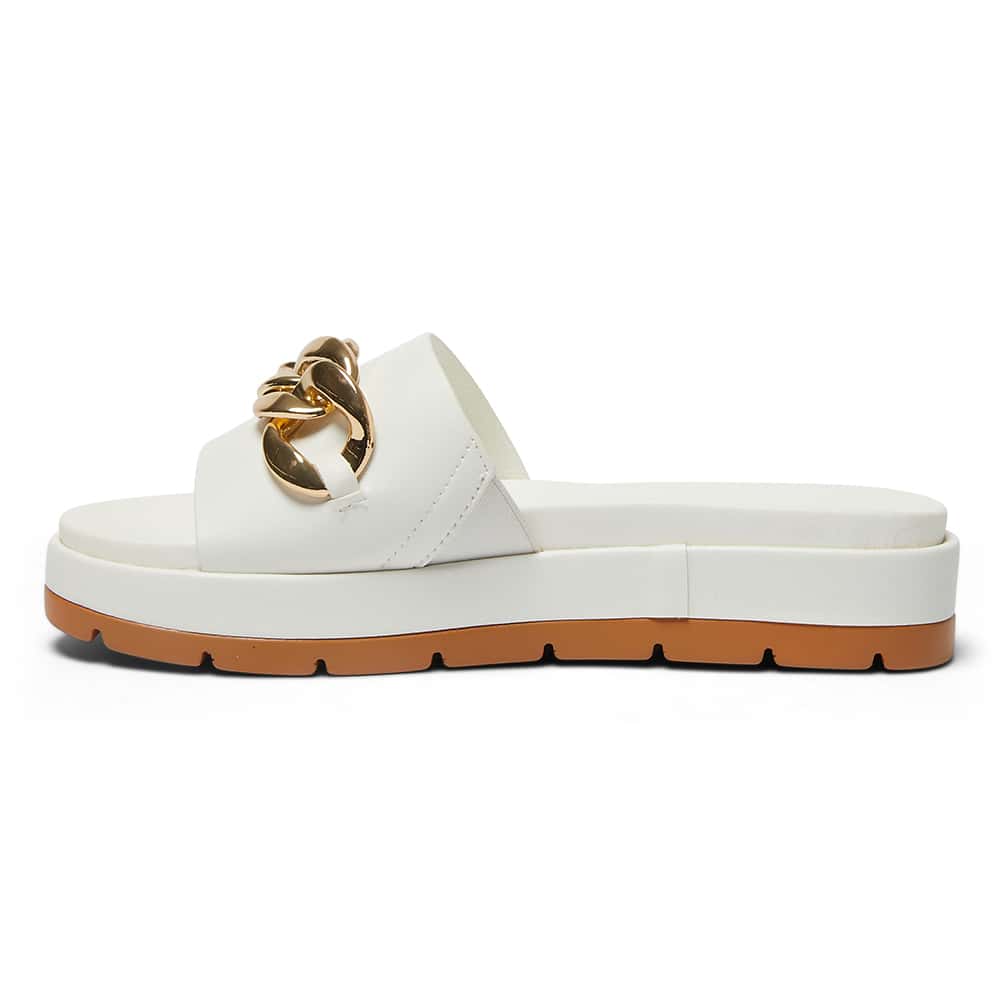 Fiona Slide in White Smooth