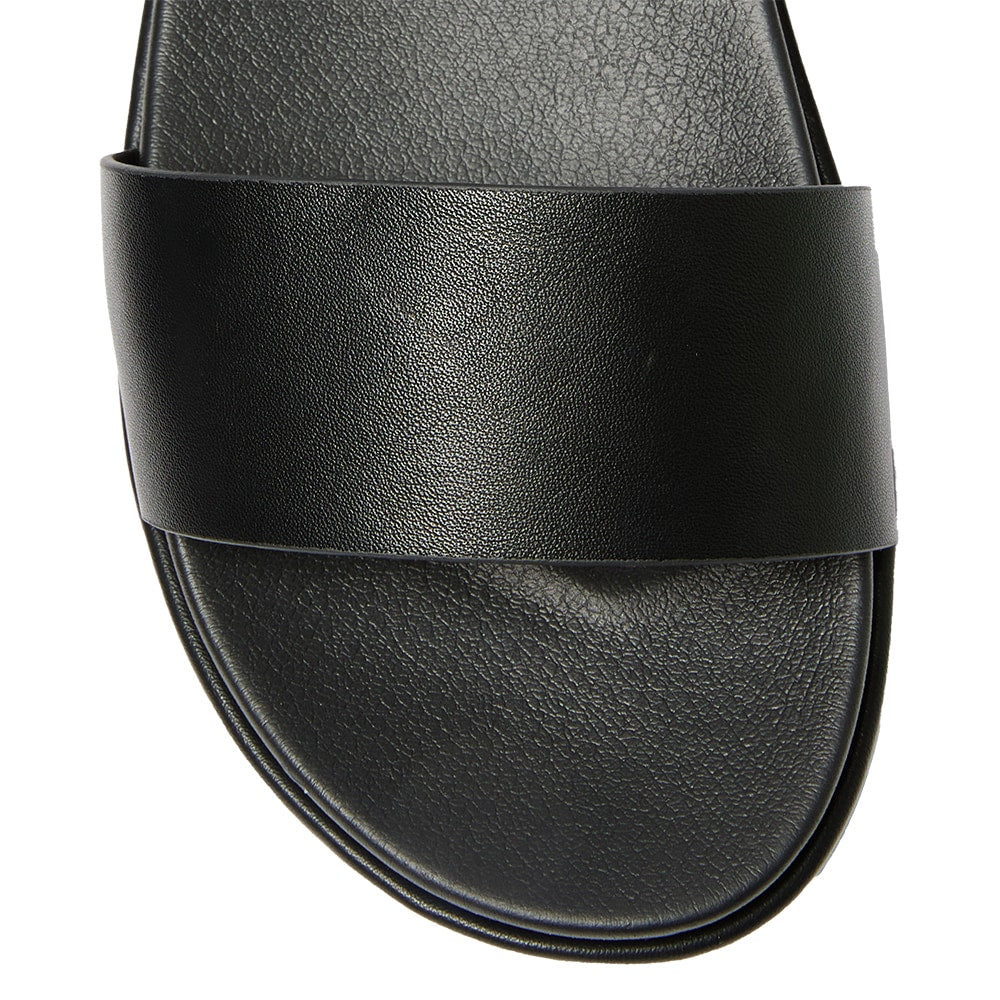 Frankie Sandal in Black Smooth