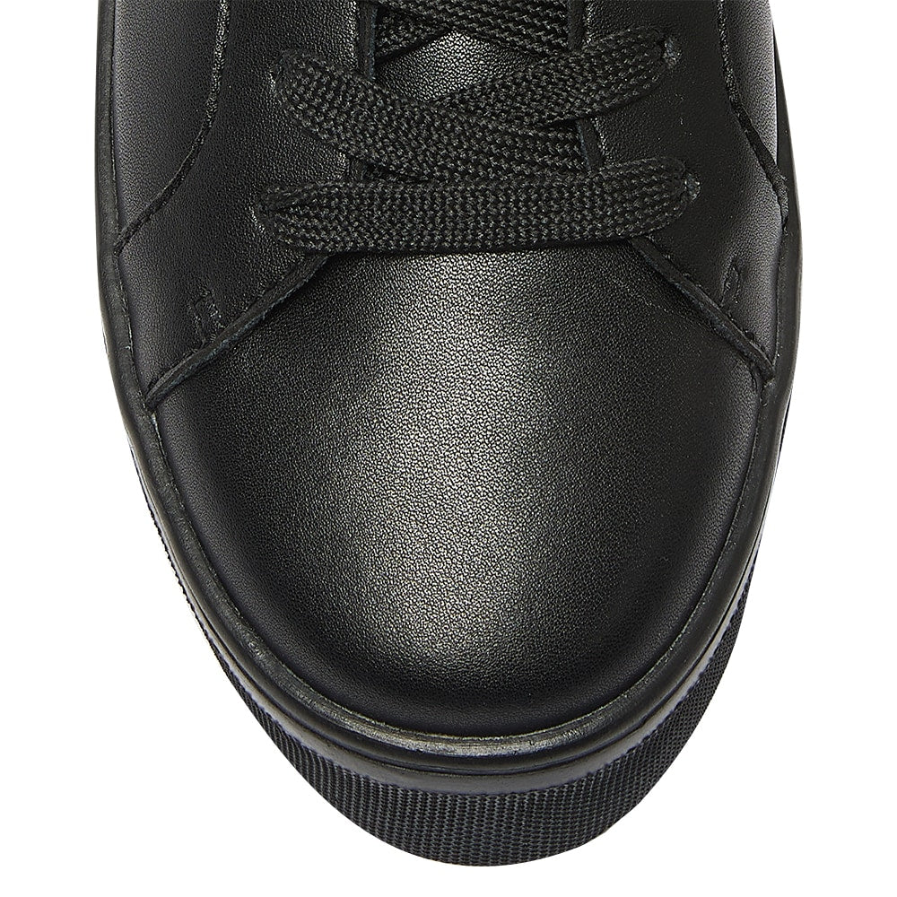 Frenzy Sneaker in Black On Black Leather