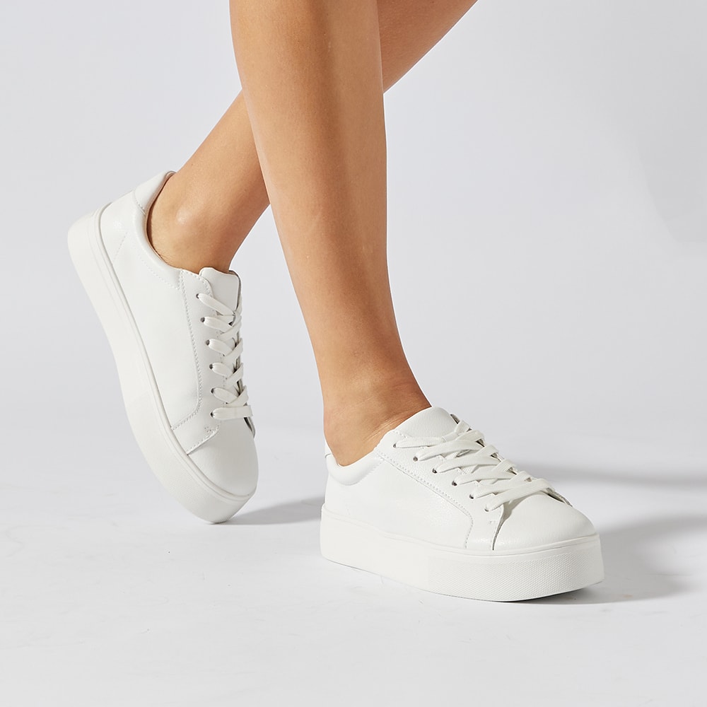 Frenzy Sneaker in White Leather