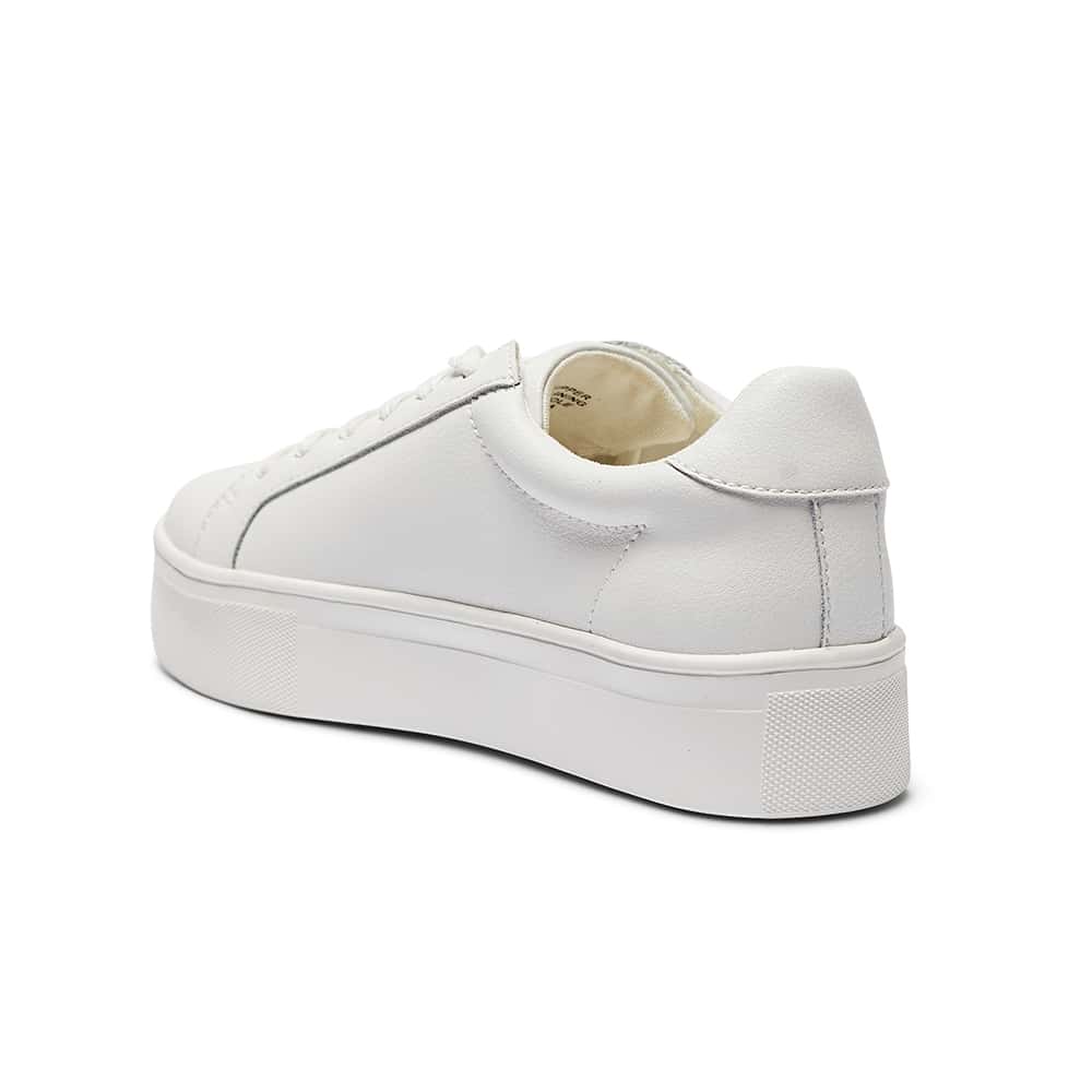 Frenzy Sneaker in White Leather