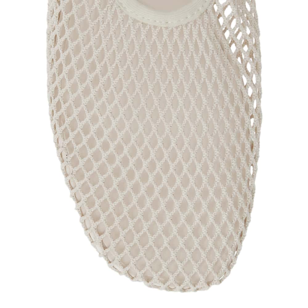Gabi Ballet Flat in Ivory Mesh Mesh