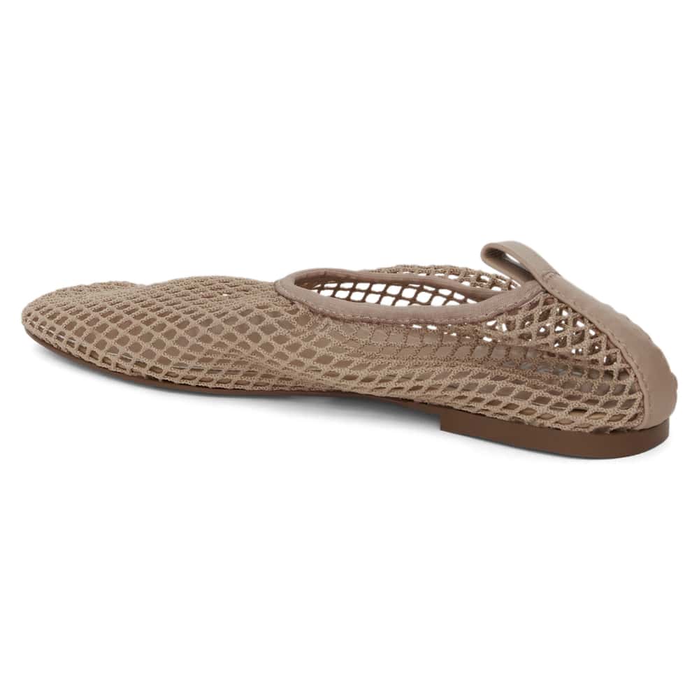 Gabi Ballet Flat in Nude Mesh Mesh