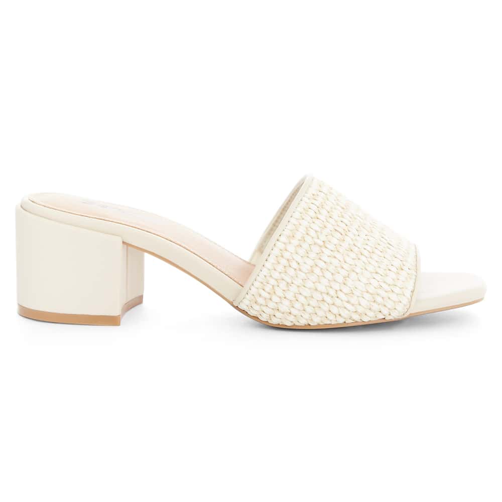 Glenda Heel in Bone Raffia