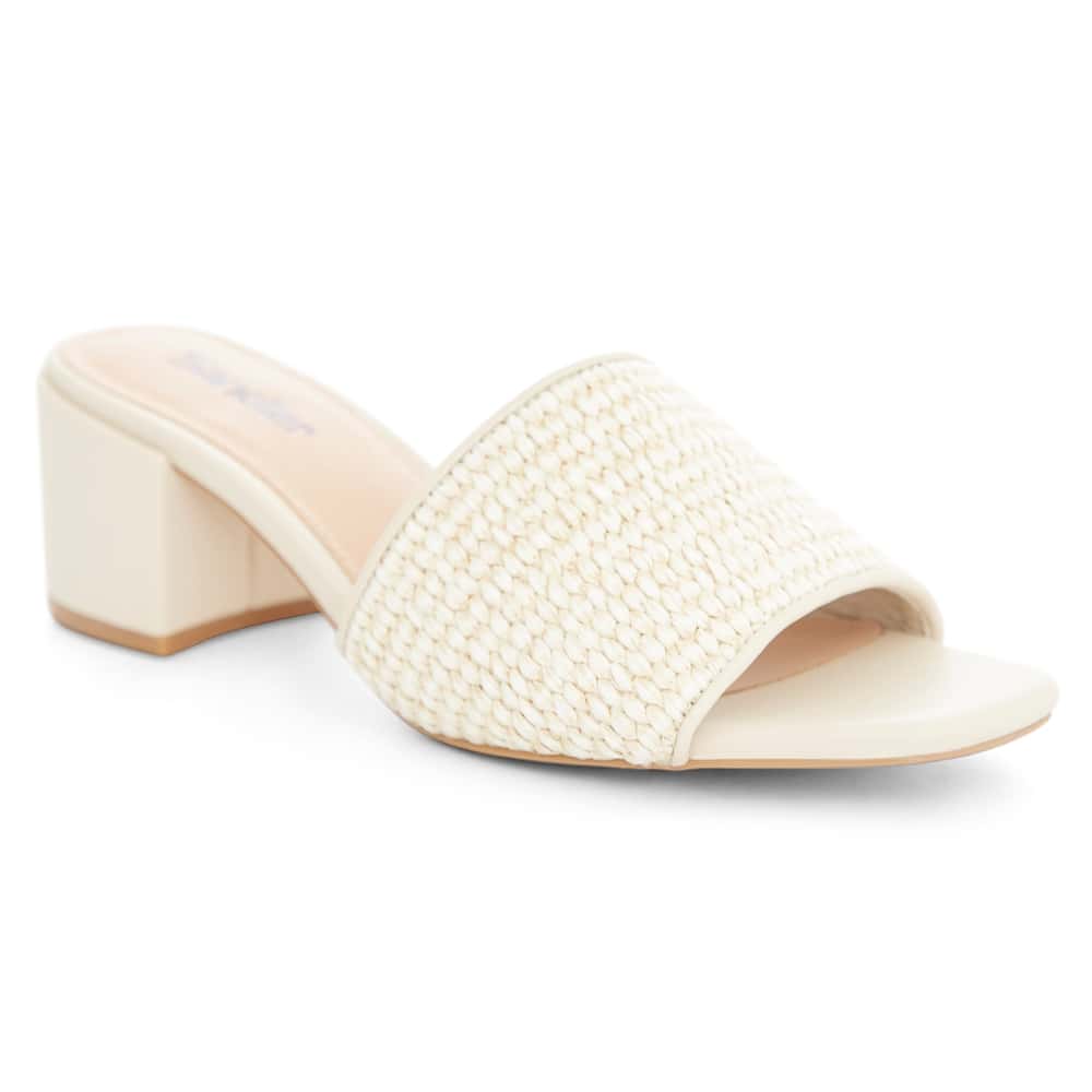 Glenda Heel in Bone Raffia