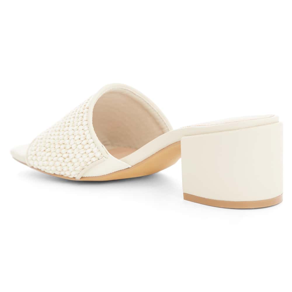 Glenda Heel in Bone Raffia