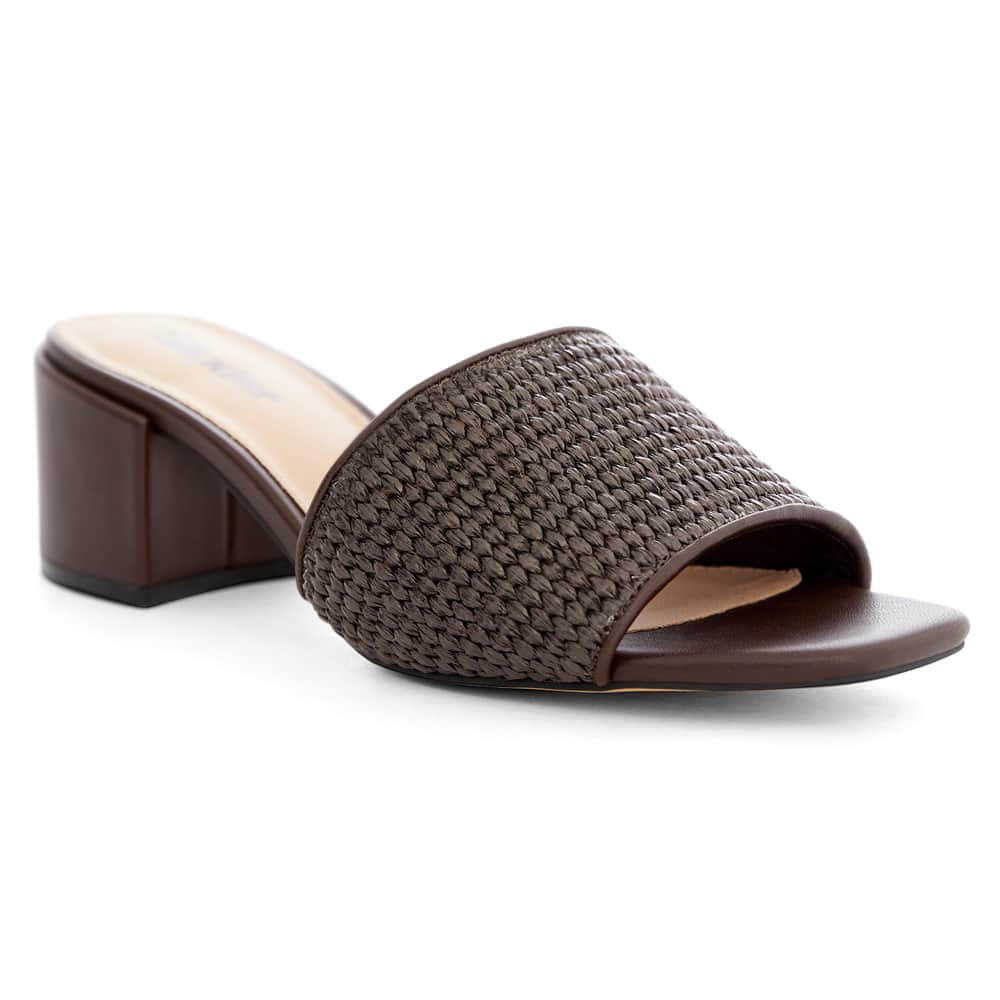 Glenda Heel in Chocolate Raffia
