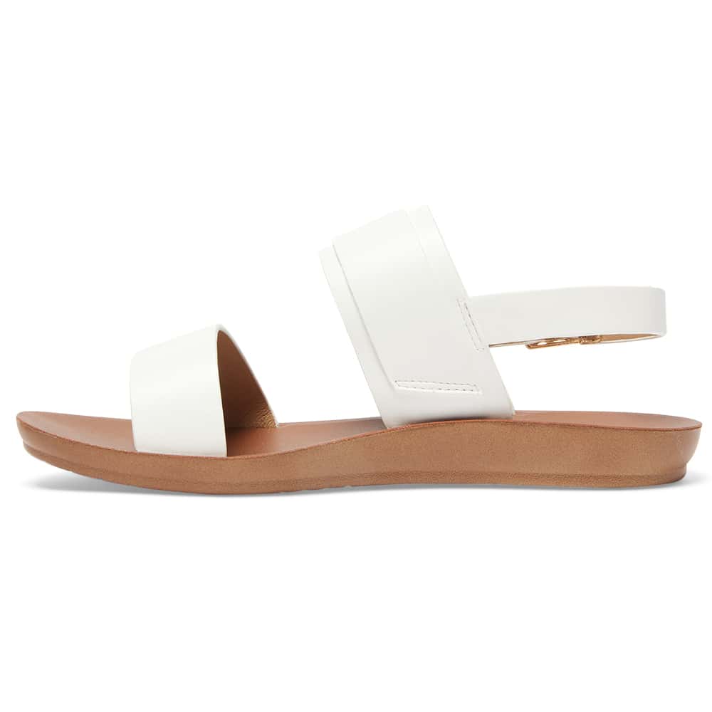 Grand Sandal in White Smooth