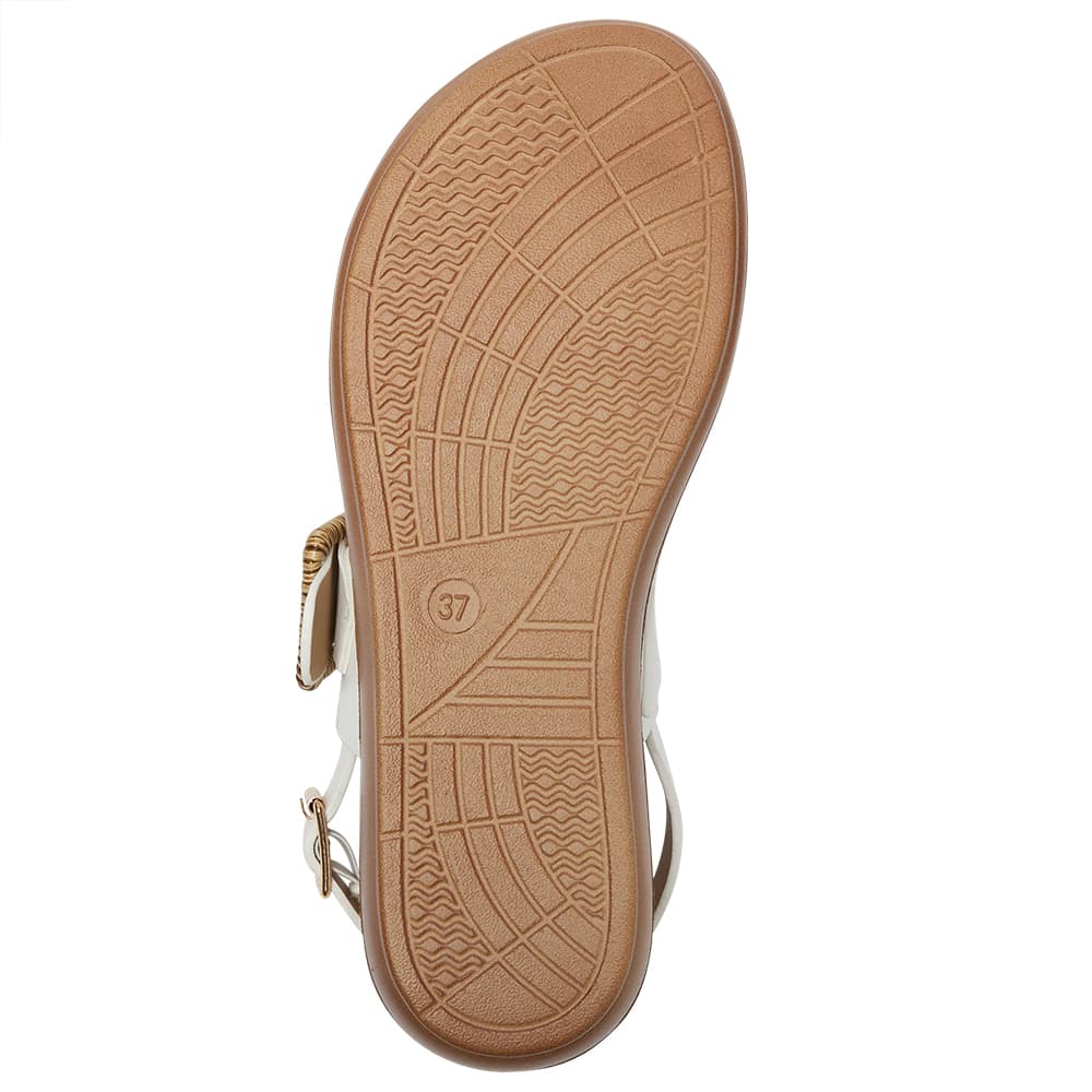 Grand Sandal in White Smooth