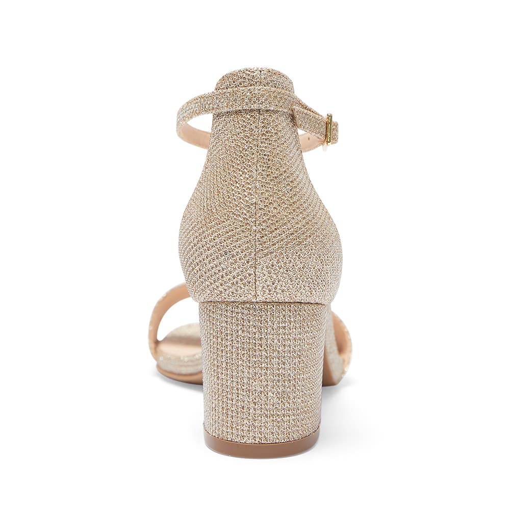 Harmony Heel in Gold Fabric
