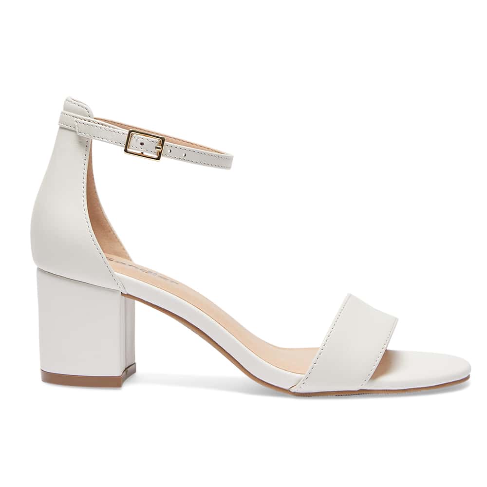 Harmony Heel in White Leather