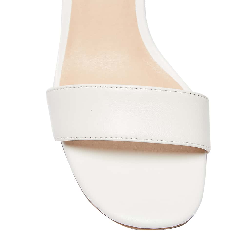 Harmony Heel in White Leather