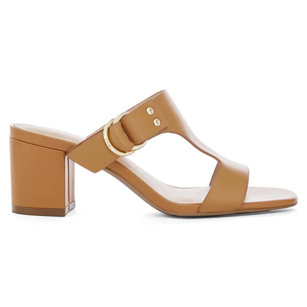Harper Heel in Tan Leather