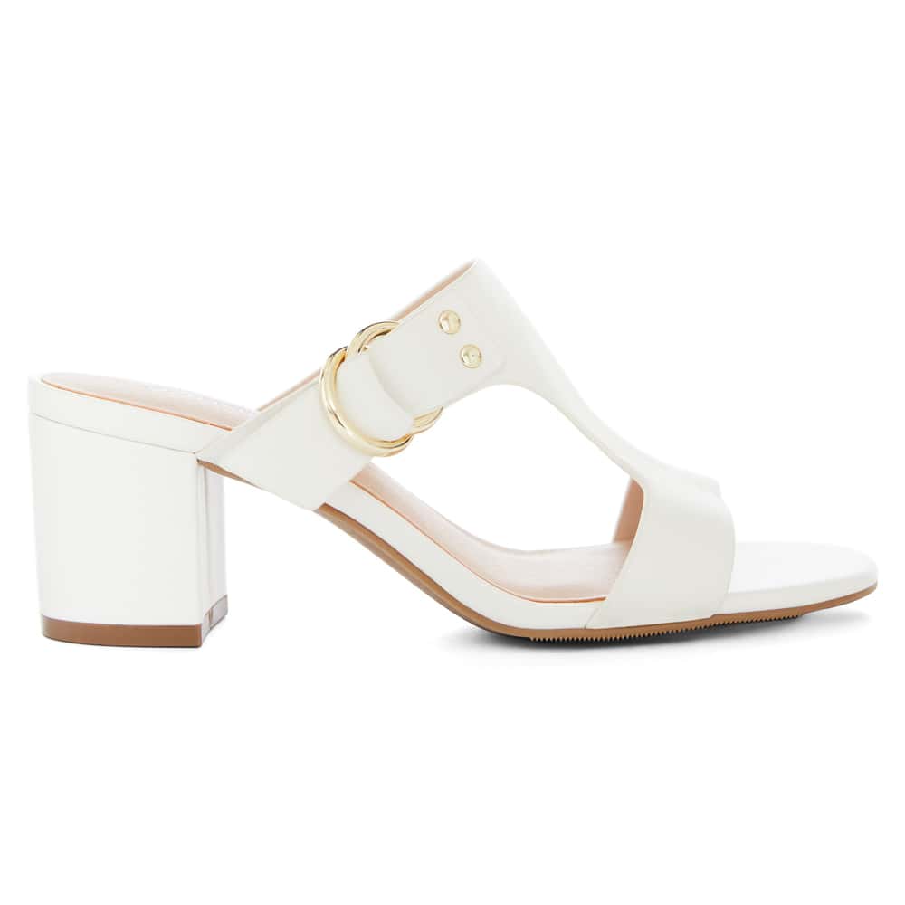 Harper Heel in White Leather