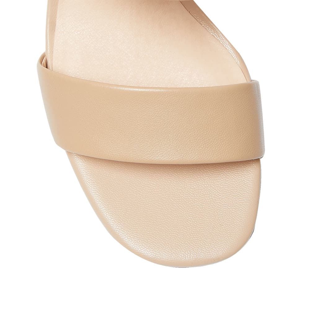 Hayley Heel in Nude Leather
