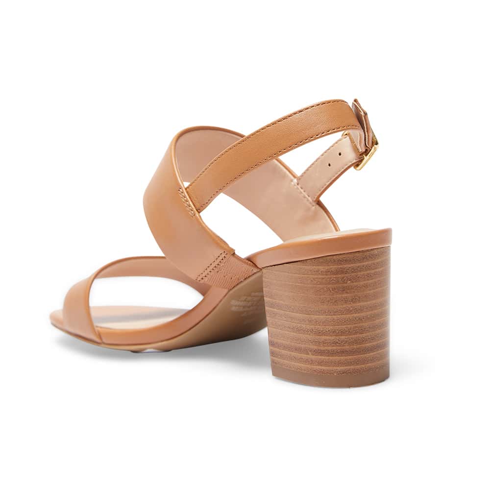 Hayley Heel in Tan Leather