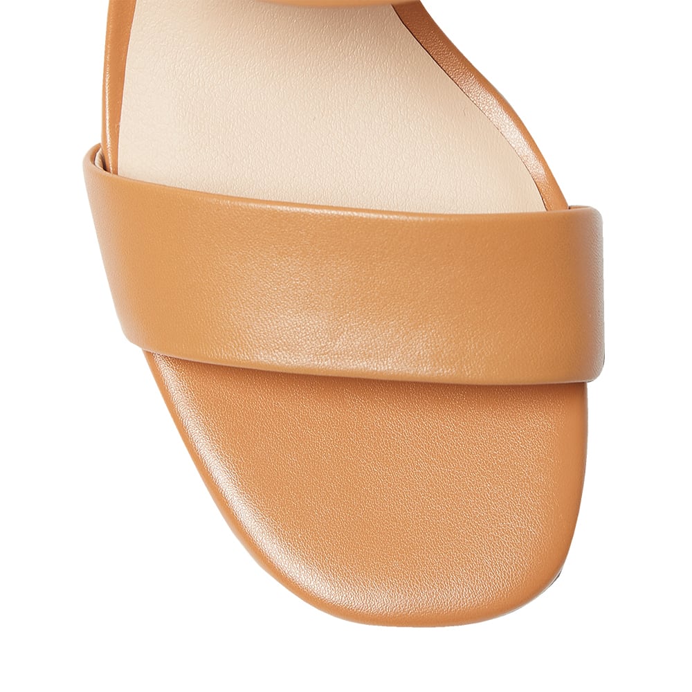 Hayley Heel in Tan Leather