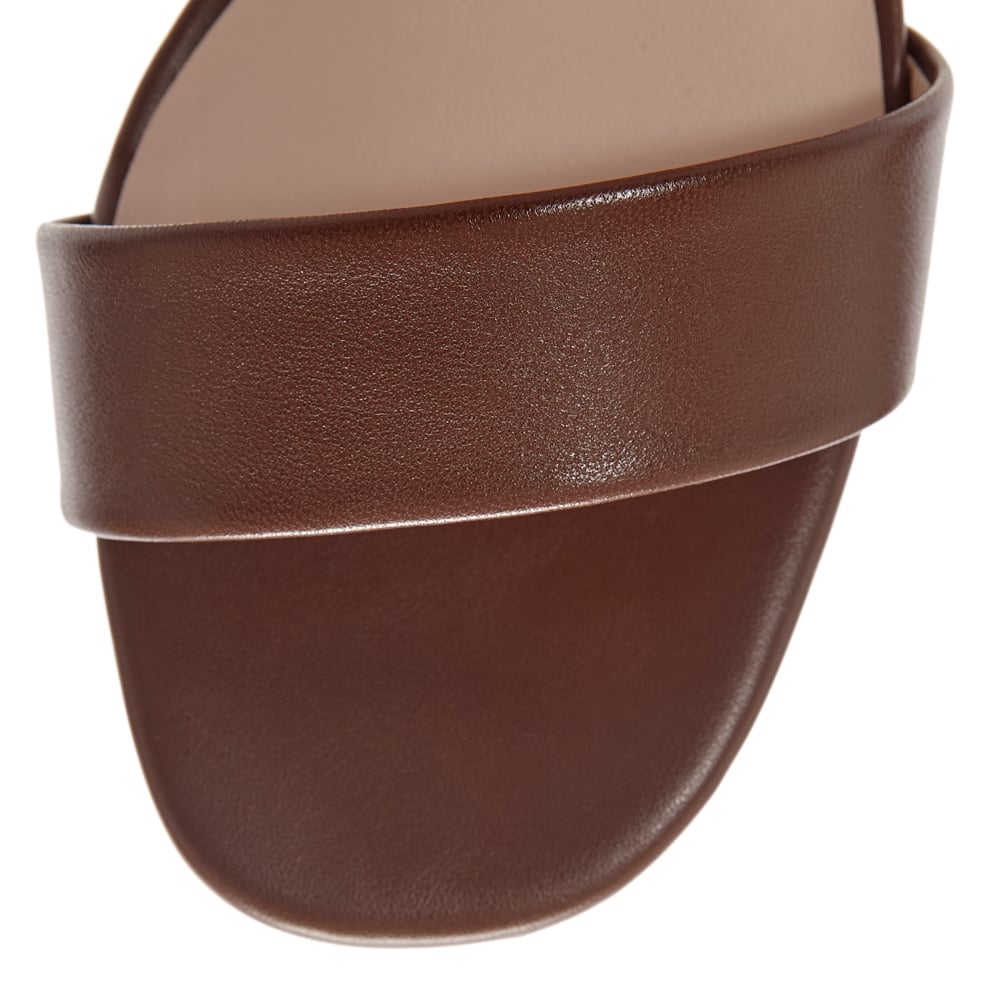 Heather Heel in Chocolate  Leather