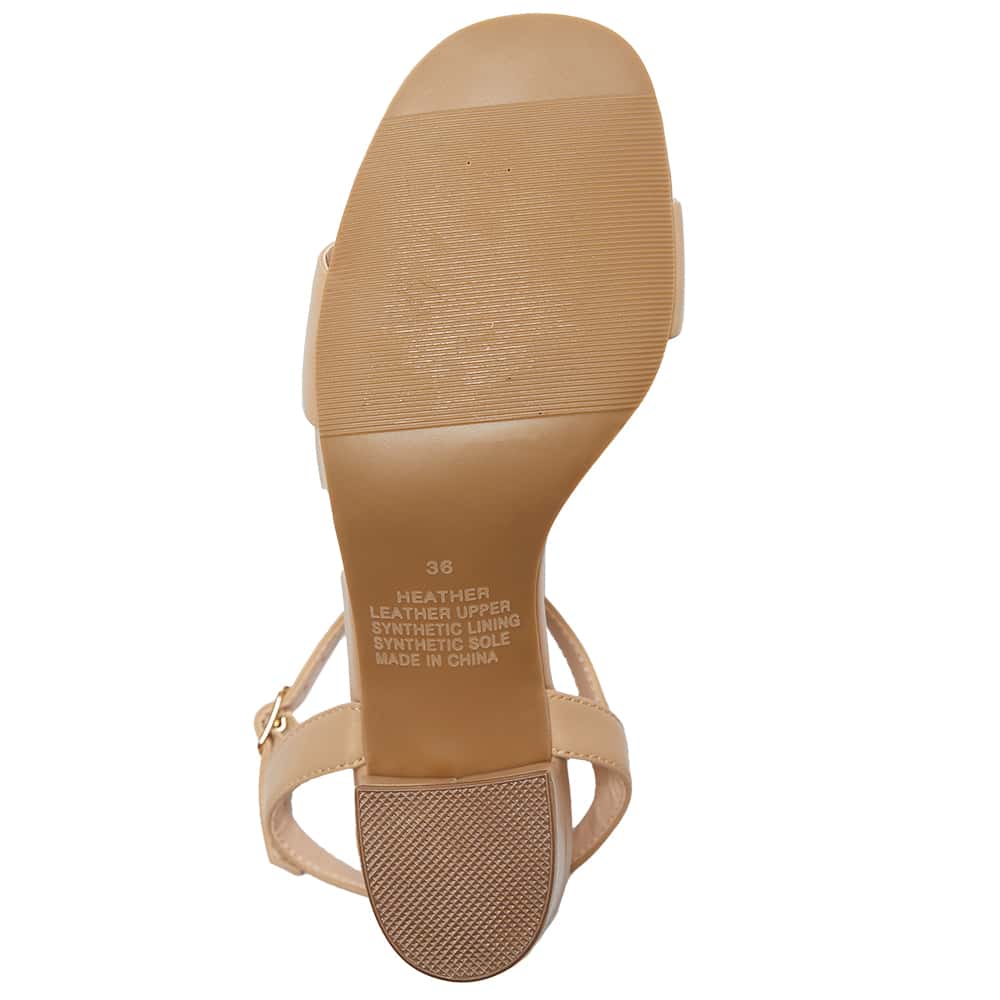Heather Heel in Nude Leather