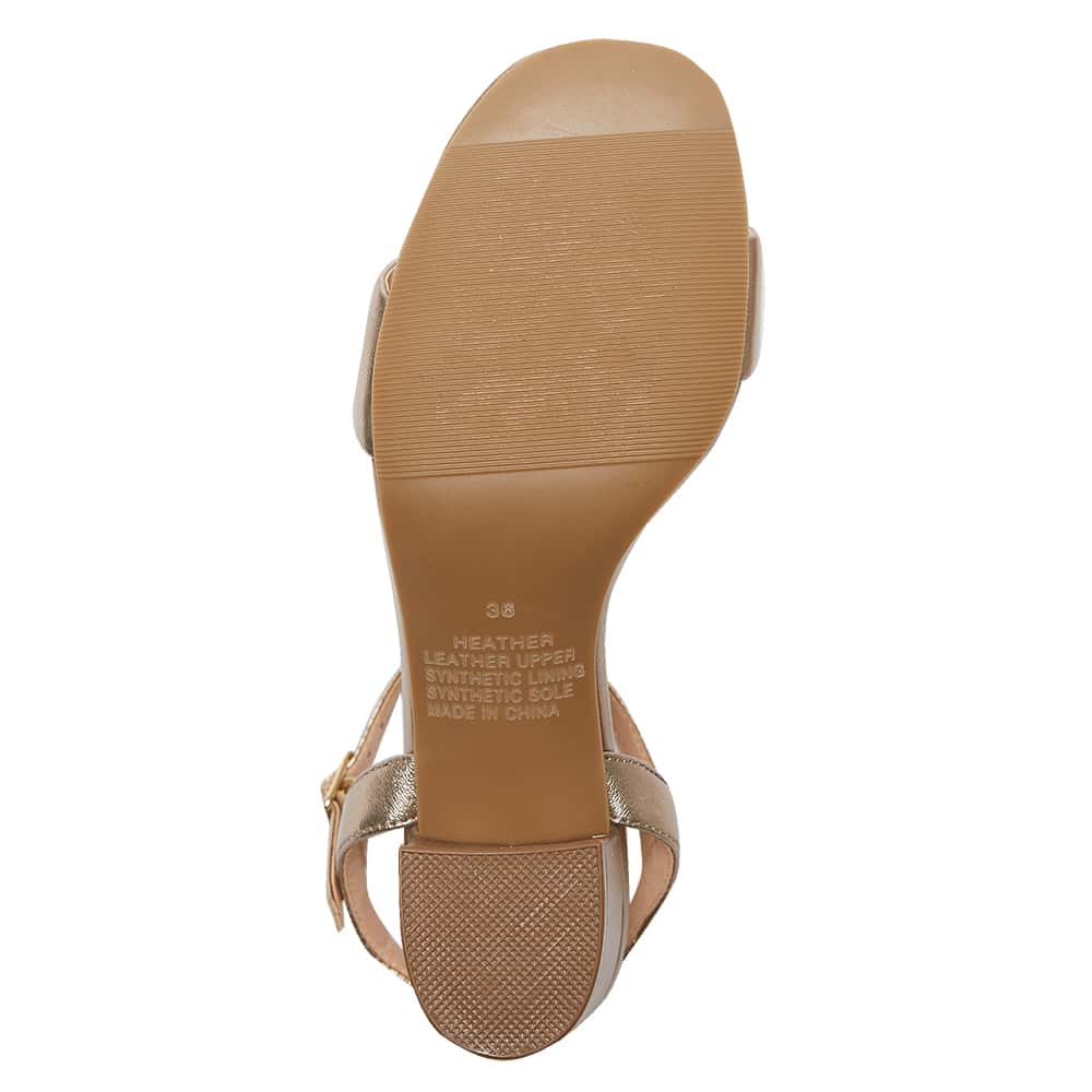 Heather Heel in Soft Gold Leather