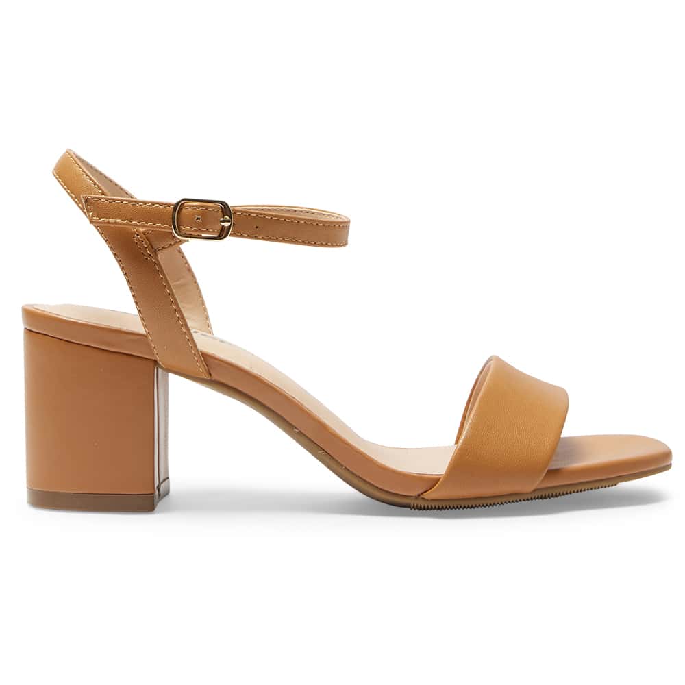Heather Heel in Tan Leather